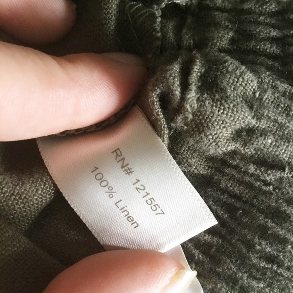 Boston Proper Olive Green Linen Shorts Summer Size XS - Picture 4 of 4